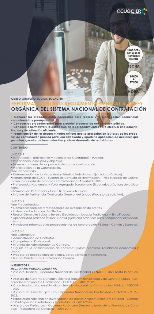 CURSO REFORMAS AL NUEVO REGLAMENTO GENERAL A LA LEY ORGÁNICA DEL